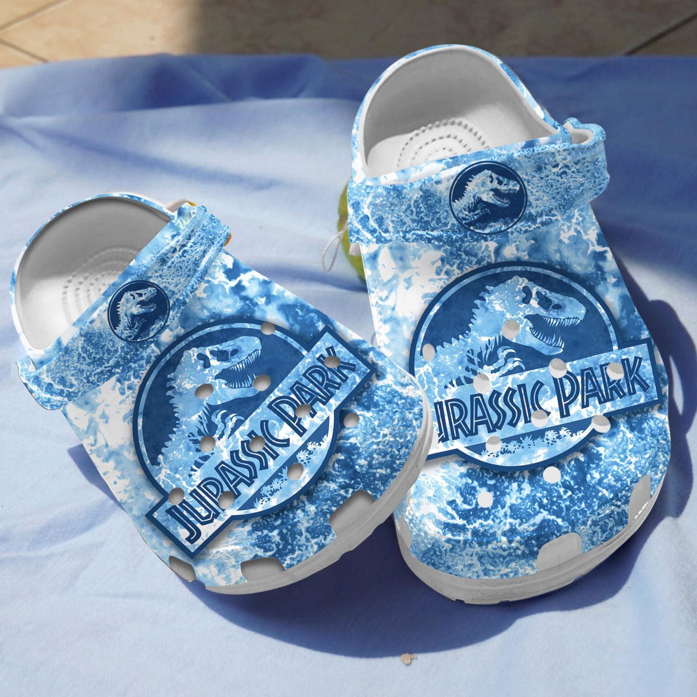 Jurassic Park Dinosaur Crocs Crocband Clogs Shoes Comfortable For Men Women and Kids