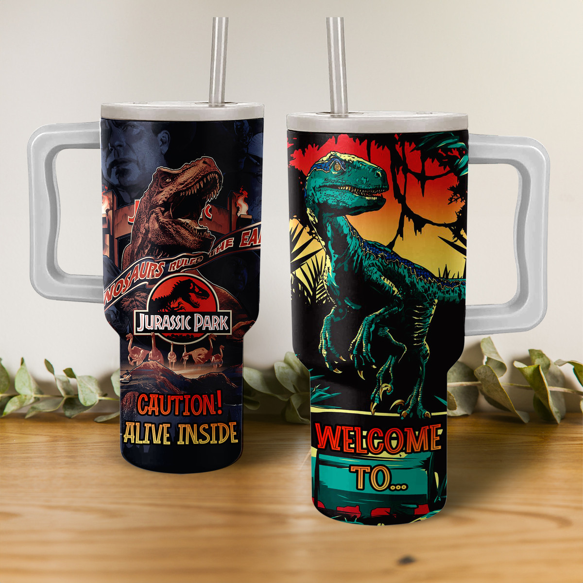 Jurassic Park Movies Custom Stanley Cup 40 oz 30 oz Tumbler With HandleTVC2301152 - Image 3
