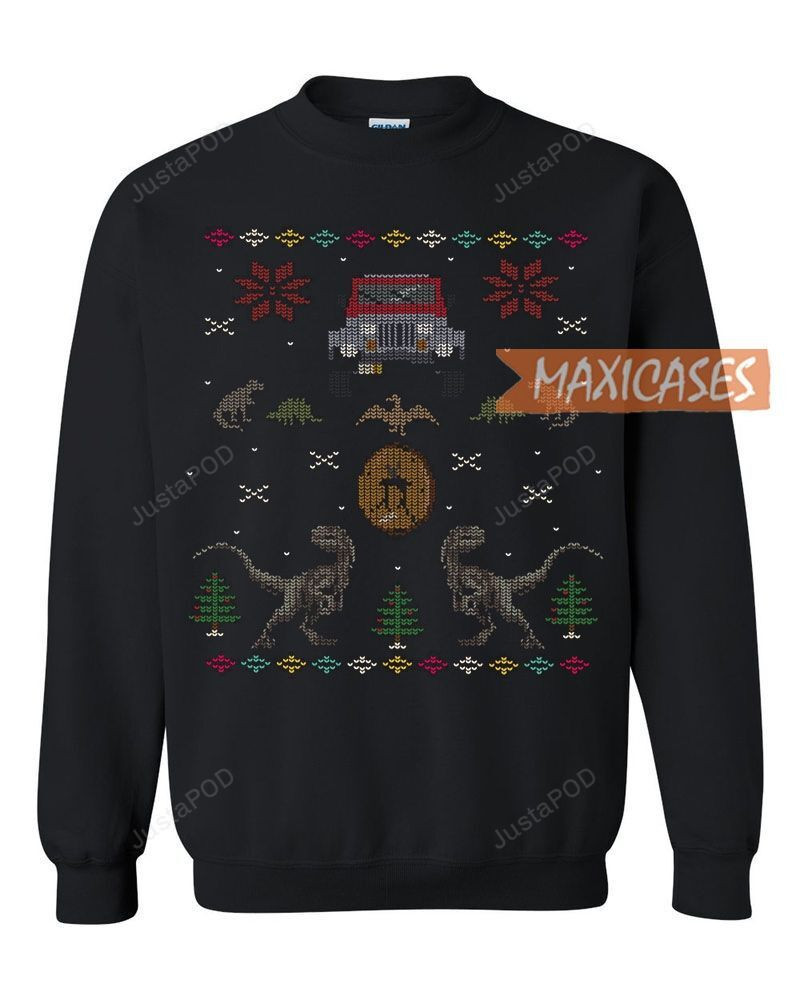 Jurassic Park Ugly Christmas Sweater Adult 3D Funny Matching for family