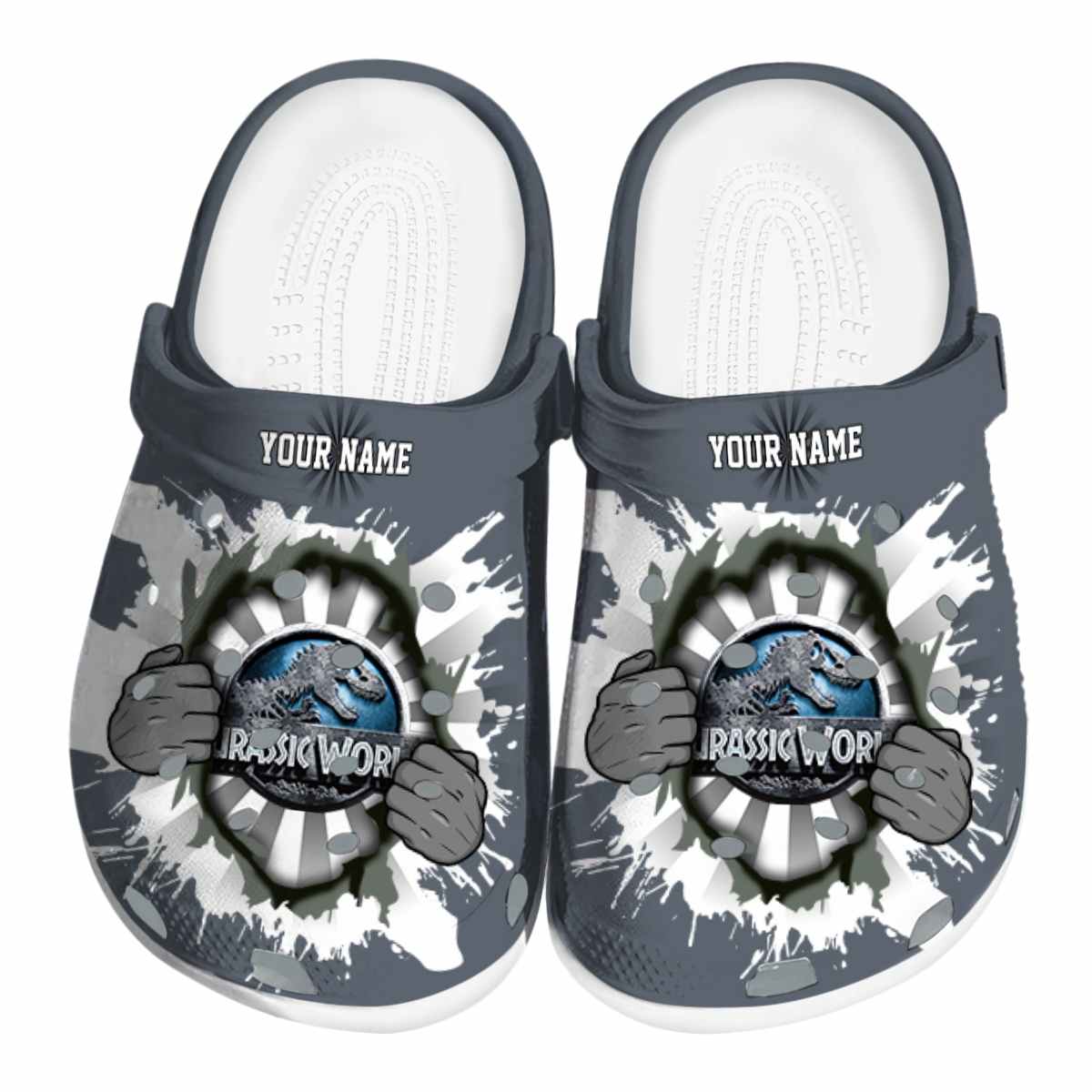 Jurassic World Game Crocs Crocband Clogs Shoes Comfortable For Men Women and Kids