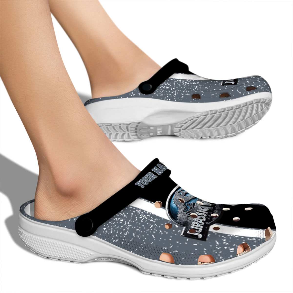 Jurassic World Game Crocs Crocband Clogs Shoes Comfortable For Men Women and Kids - Image 2