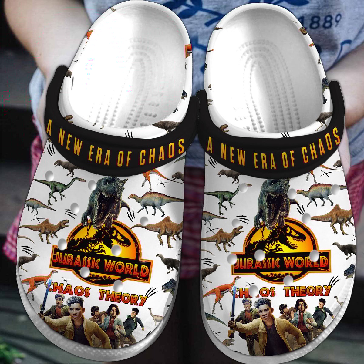 Jurassic World Movie Crocs Crocband Clogs Shoes Comfortable For Men Women and Kids