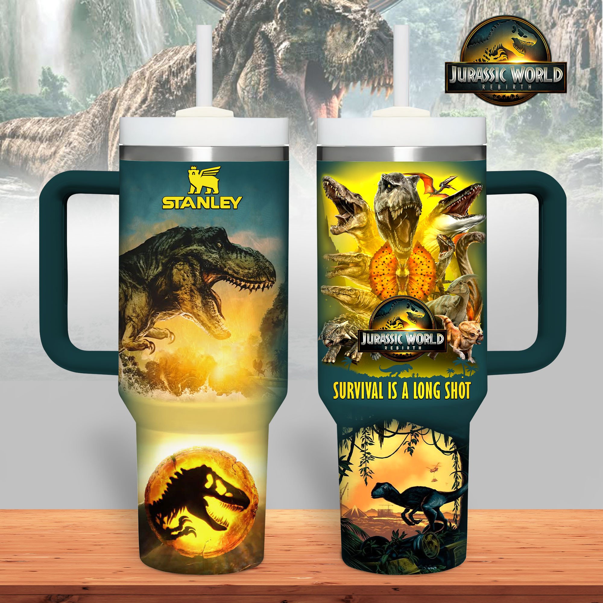 Jurassic World Movies Custom Stanley Cup 40 oz 30 oz Tumbler With HandleTVC2301181