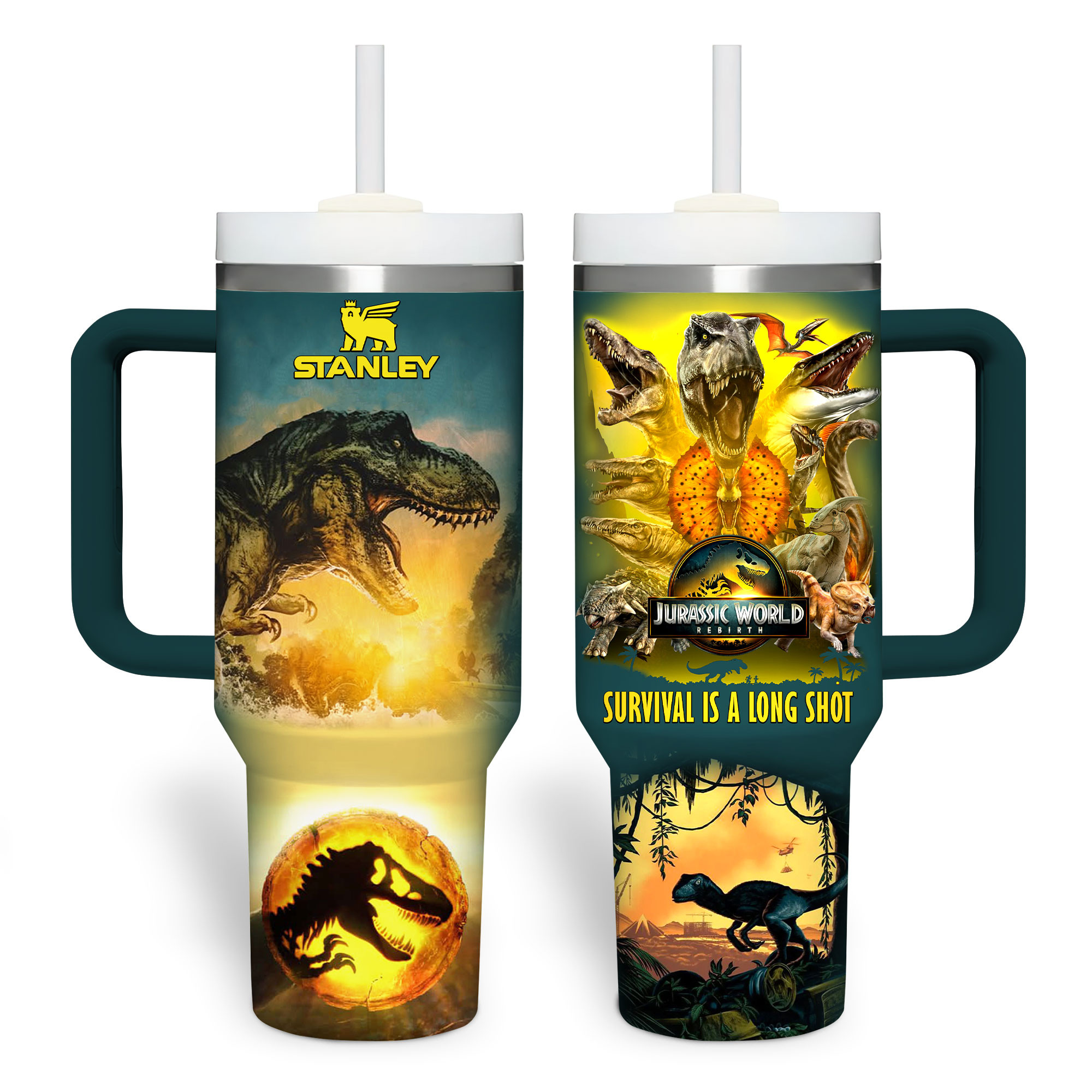 Jurassic World Movies Custom Stanley Cup 40 oz 30 oz Tumbler With HandleTVC2301181 - Image 2