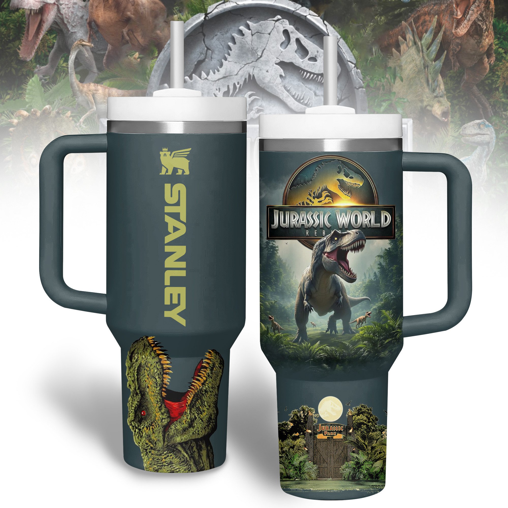 Jurassic World Movies Custom Stanley Cup 40 oz 30 oz Tumbler With HandleTVC2301222