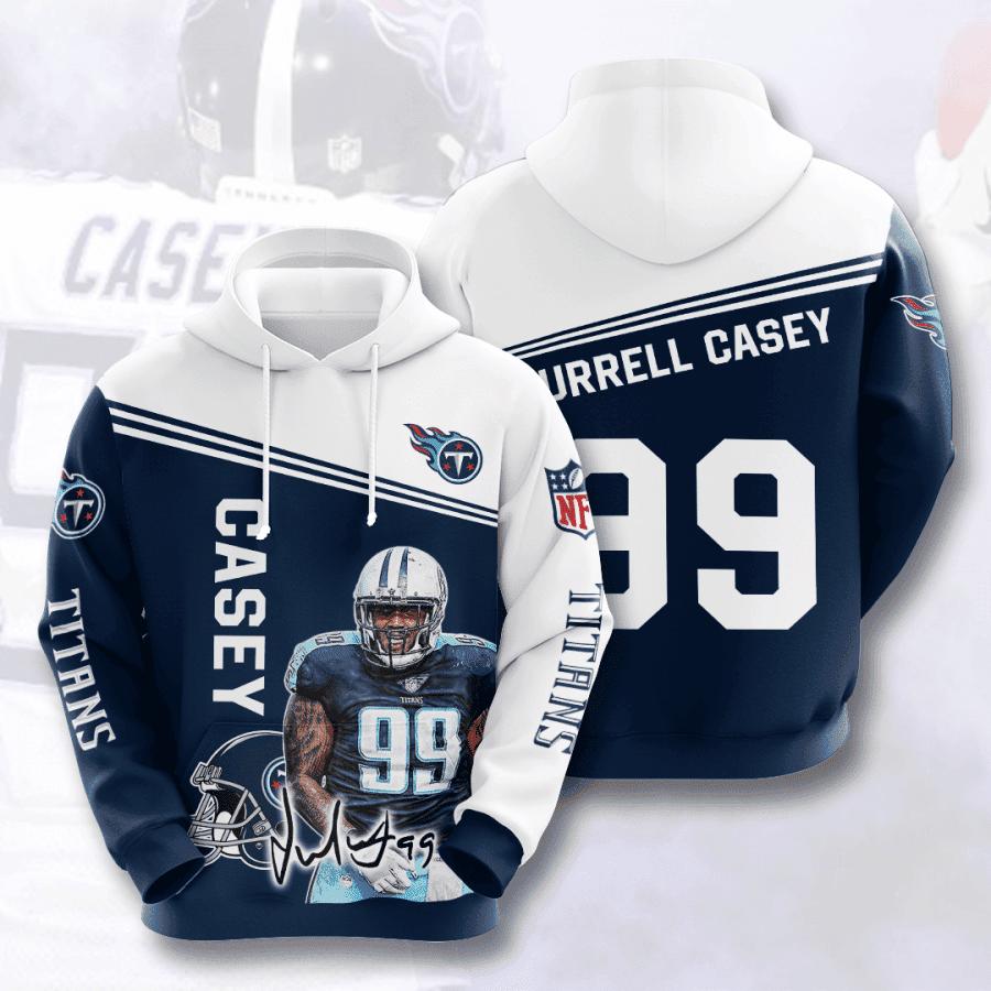 Jurrell Casey 99 Tennessee Titans 3D All Over Print Hoodie, Zip Hoodie