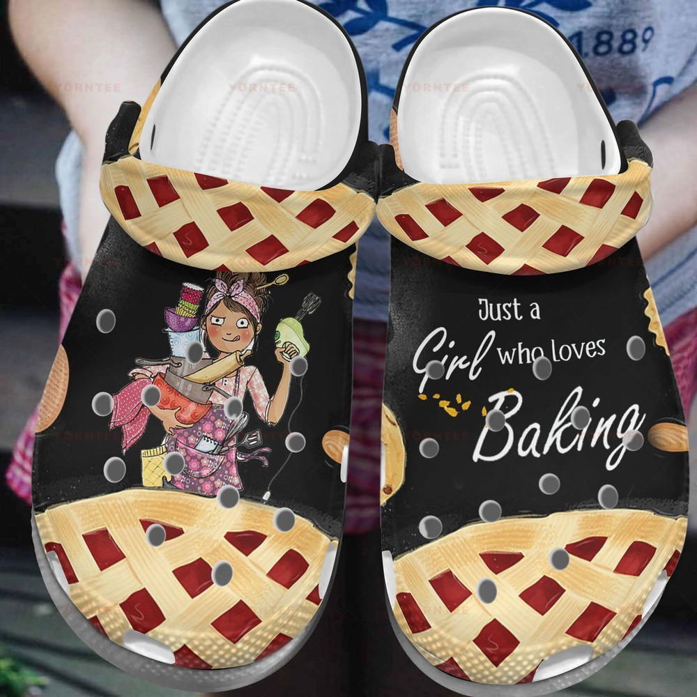 Just A Girl For Baking Gift For Lover Rubber clog Shoes Comfy Footwear
