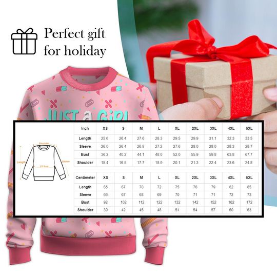 Just A Girl Who Loves Anime And Sketching Sweatshirt Crew Neck, Long Sleeve, 3D Printed Graphic - Image 12