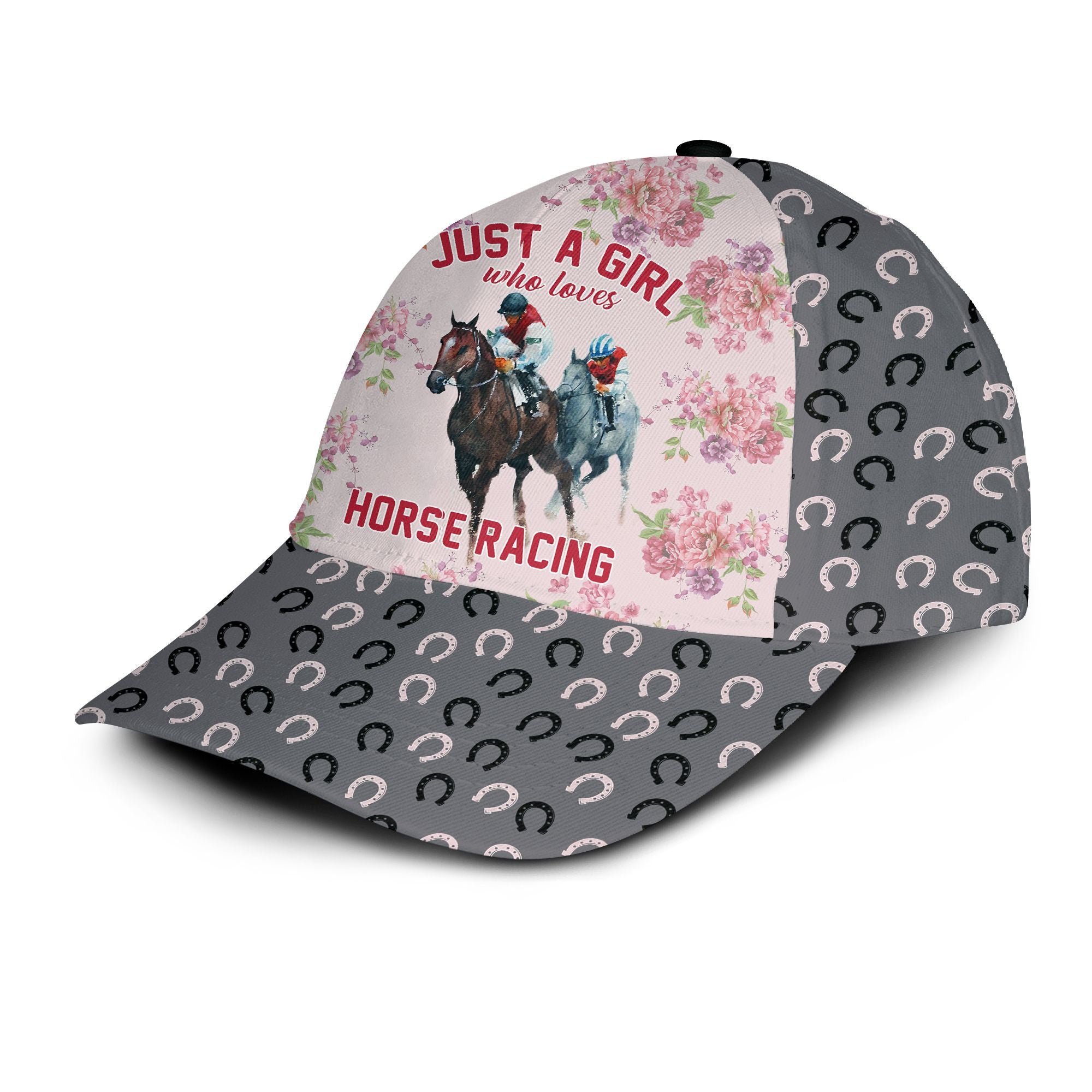 Just a Girl who loves Horse racing Hat Classic Cap Trucker Hats Custom Hats Gifts For Men & Women