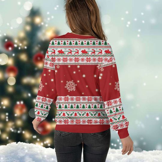 Just Here For The Cookies Christmas Ugly Sweater Gingerbread Sweatshirt - Image 14