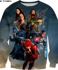 Justice League Ugly Christmas Sweater Adult 3D Funny Matching for family