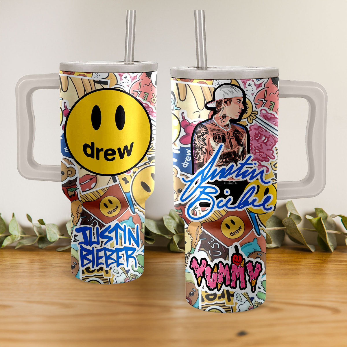 Justin Bieber Drew House Music Custom Stanley Cup 40 oz 30 oz Tumbler With HandleTVC2301151