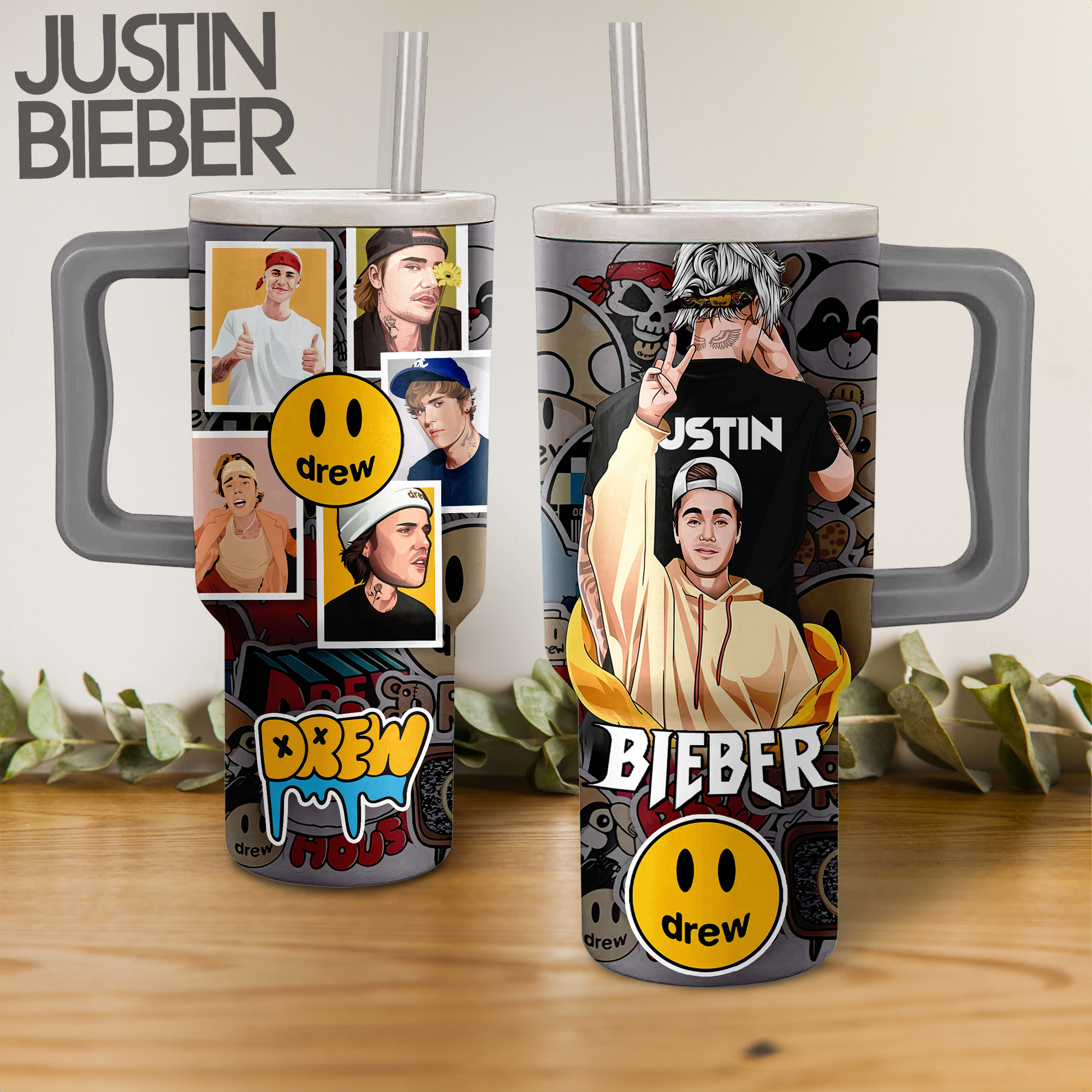 Justin Bieber Drew House Music Custom Stanley Cup 40 oz 30 oz Tumbler With HandleTVC2301153
