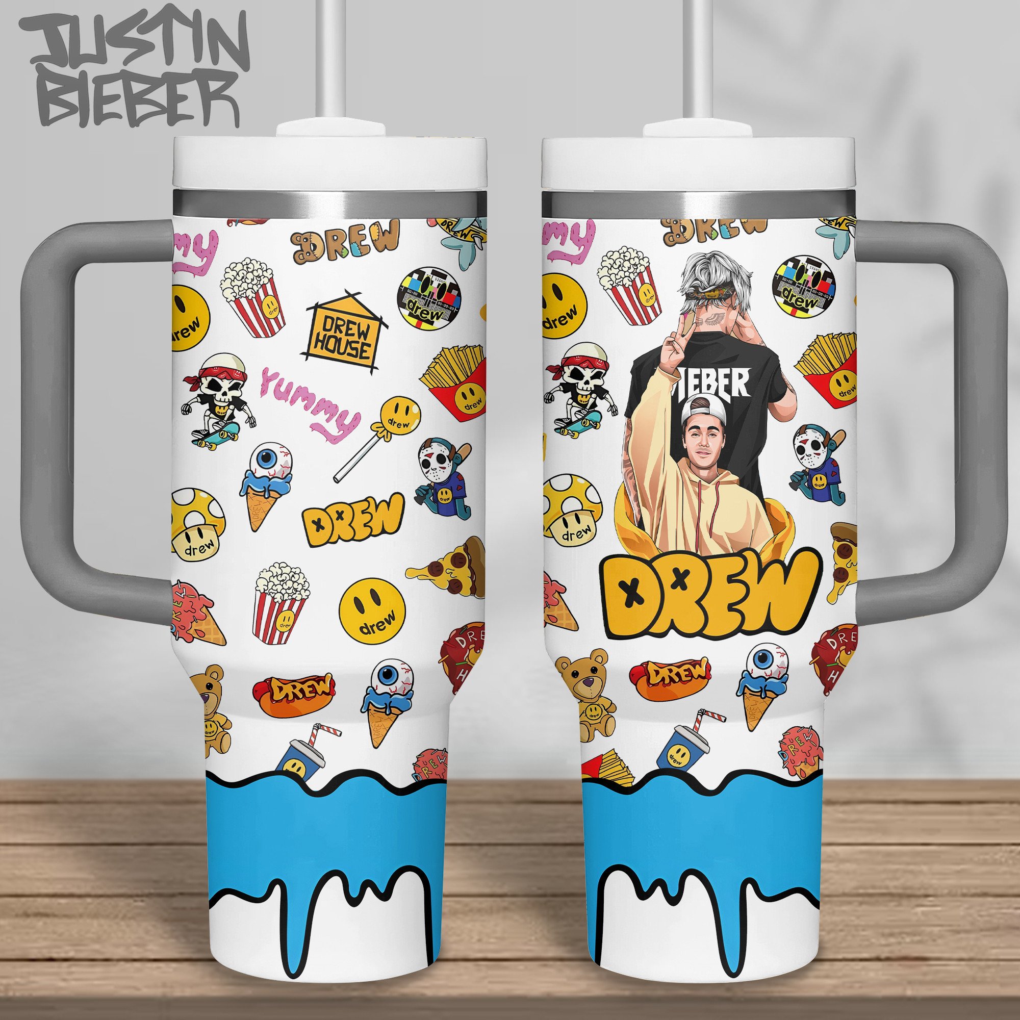 Justin Bieber Music Custom Stanley Cup 40 oz 30 oz Tumbler With HandleTVC2301264