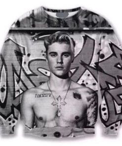 Justin Bieber Ugly Christmas Sweater Adult 3D Funny Matching for family