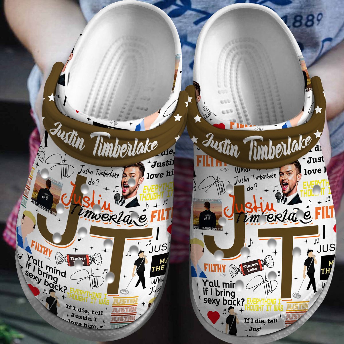 Justin Timberlake Music Crocs Crocband Clogs Shoes Comfortable For Men Women and Kids