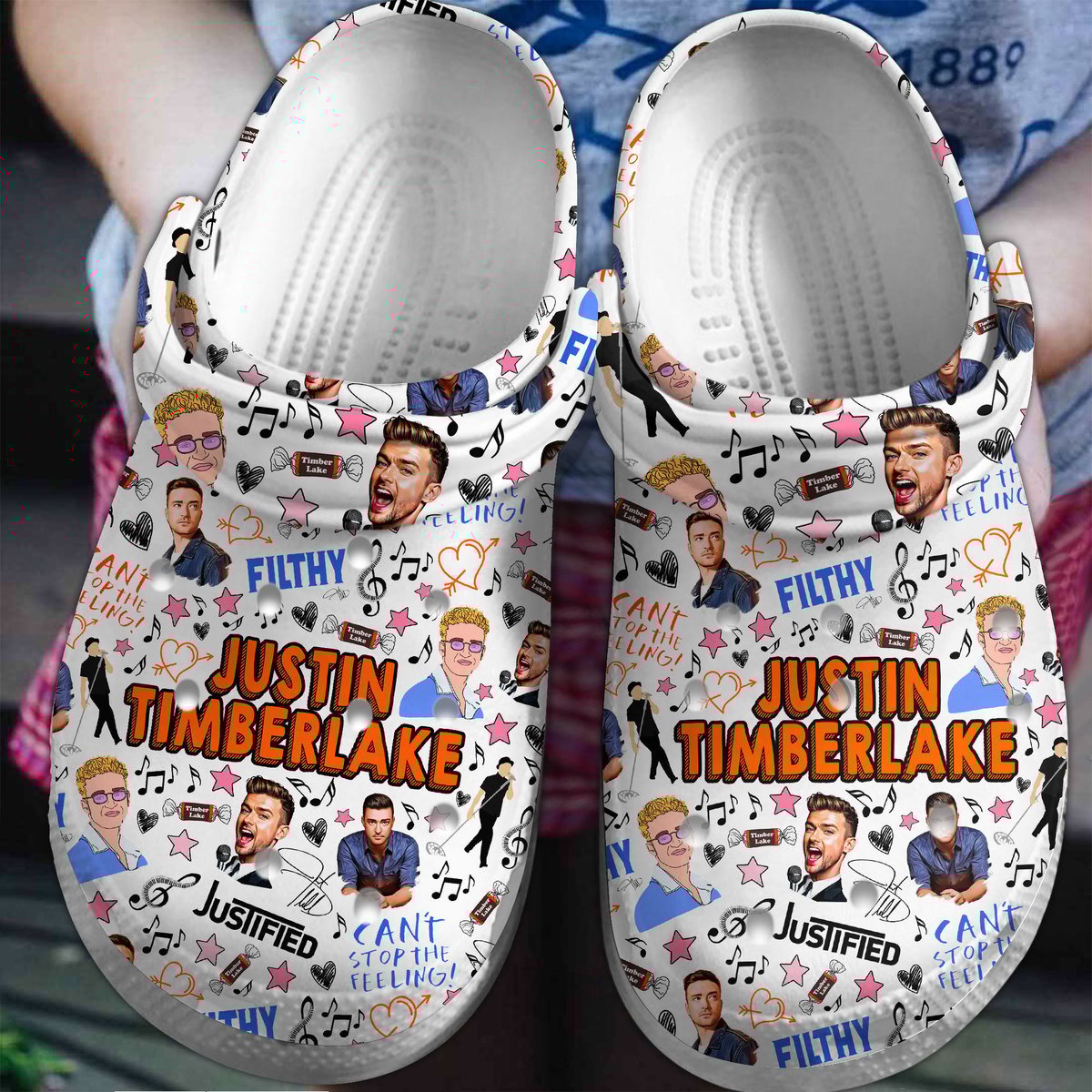 Justin Timberlake Music Crocs Crocband Clogs Shoes Comfortable For Men Women and Kids