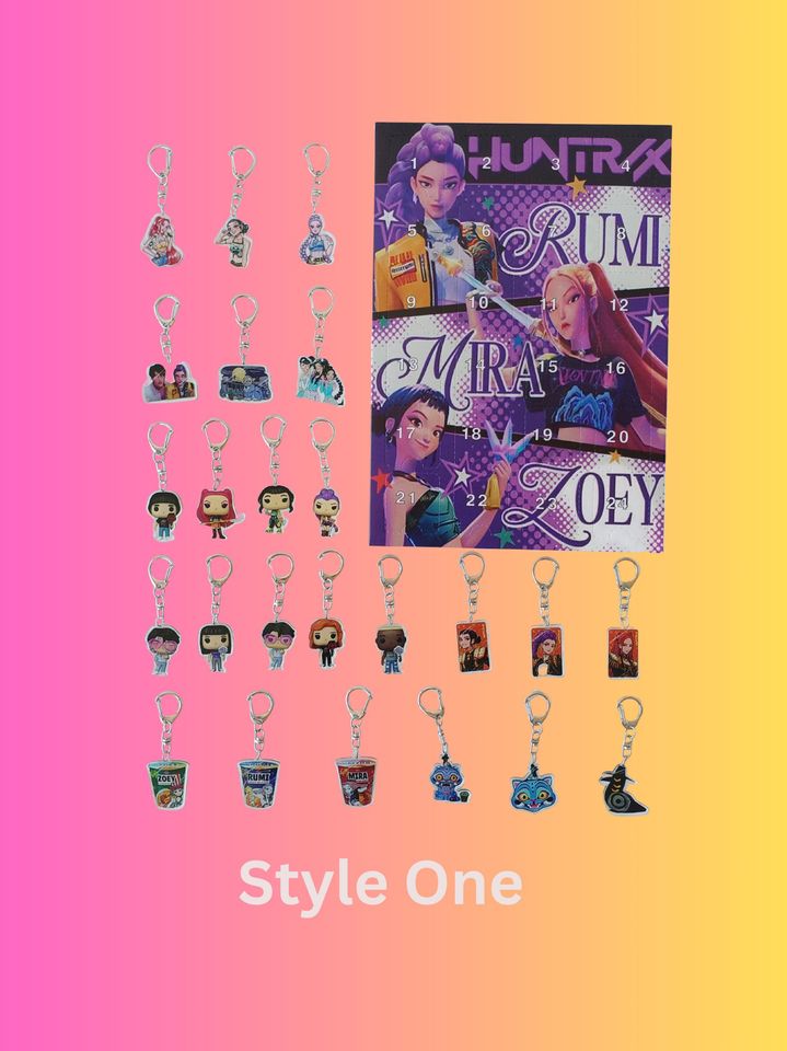 K-Pop Advent Calendar 2025 with Anime Figures & Accessories, Blind Box Mystery Set, Holiday Decor