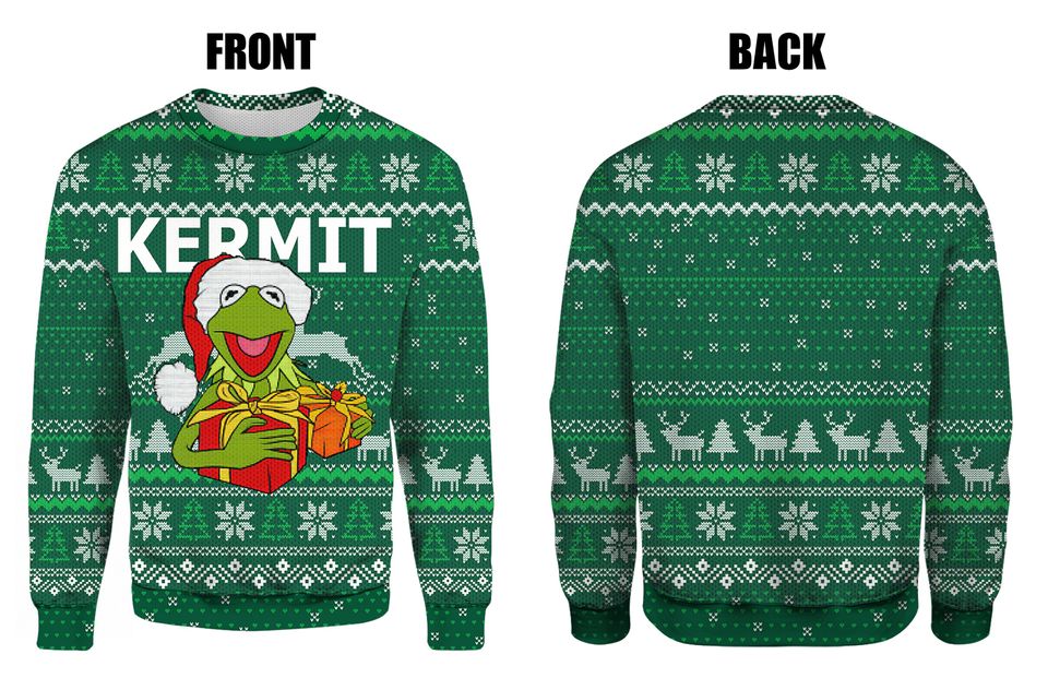 K the frog Muppet Merry Christmas Ugly Christmas Sweater