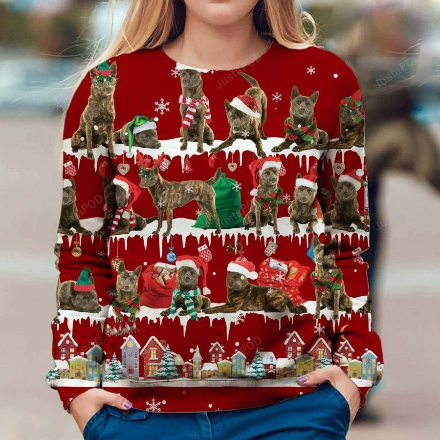 Kai Ken Snow Christmas Ugly Christmas Sweater Adult 3D Funny Matching for family