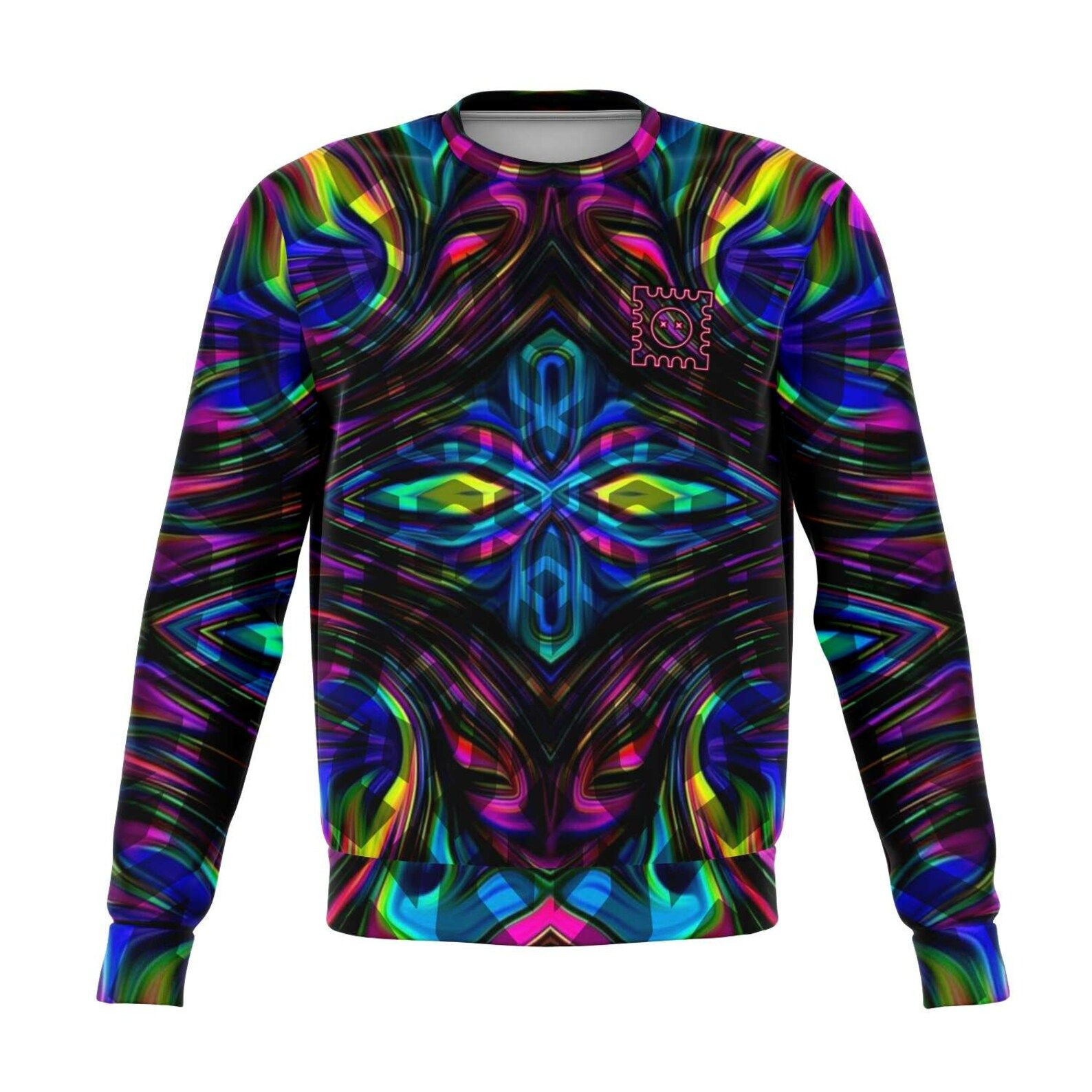 Kaleidoscopic Acid Trip 3D Ugly Christmas Sweater Adult 3D Funny Matching for family