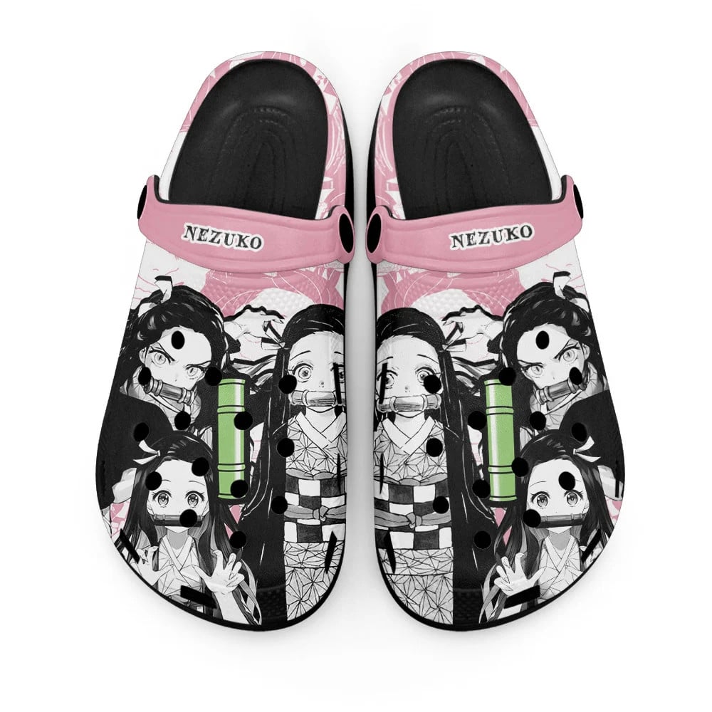 Kamado Nezuko Demon Slayer Anime Crocs Crocband Clogs Shoes Comfortable For Men Women and Kids