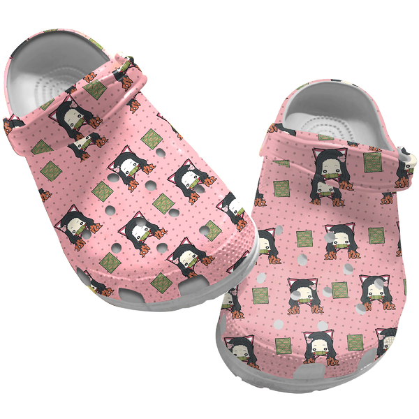 Kamado Nezuko Demon Slayer Anime Crocs Crocband Clogs Shoes Comfortable For Men Women and Kids