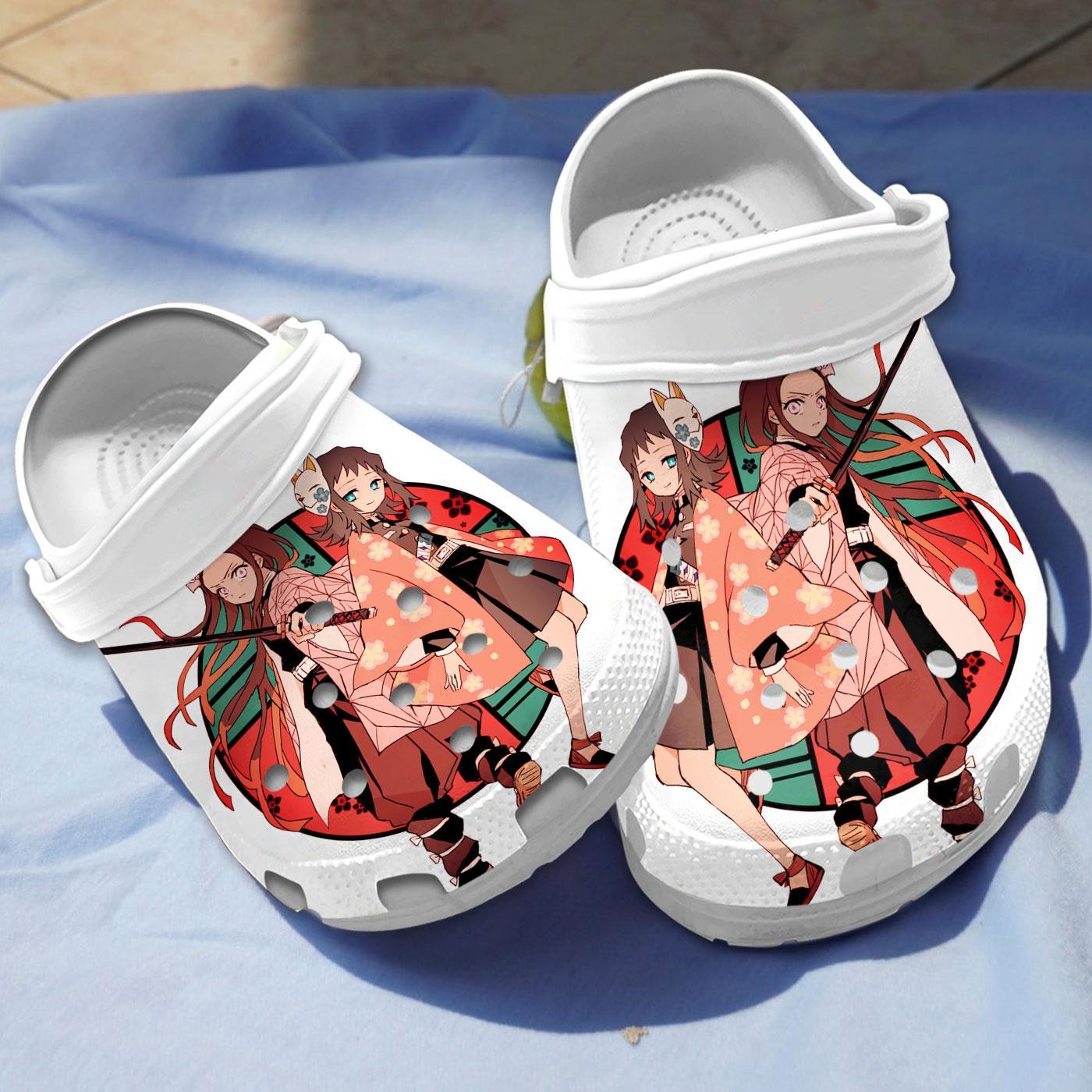Kamado Nezuko Demon Slayer Anime Crocs Crocband Clogs Shoes Comfortable For Men Women and Kids