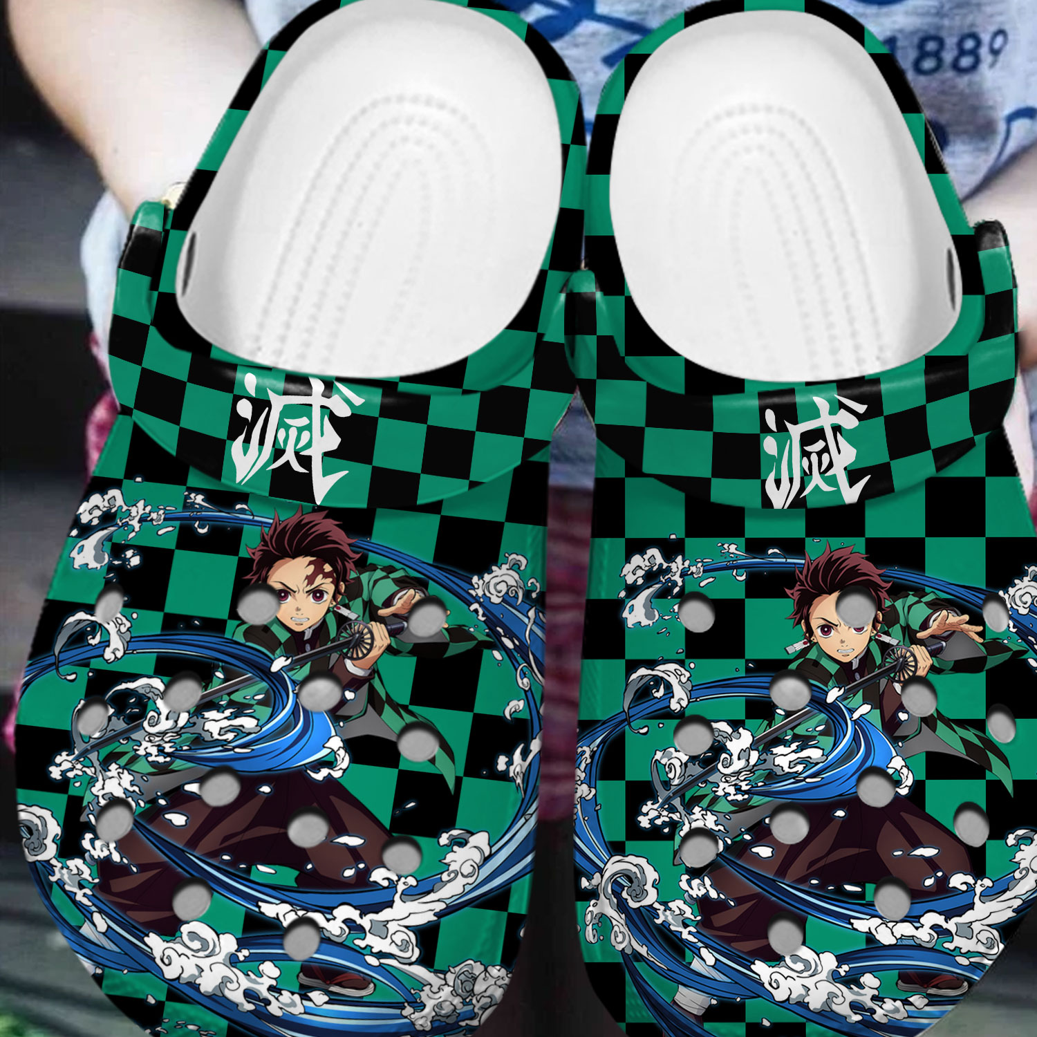 Kamado Tanjiro Demon Slayer Anime Crocs Crocband Clogs Shoes Comfortable For Men Women and Kids - Image 2
