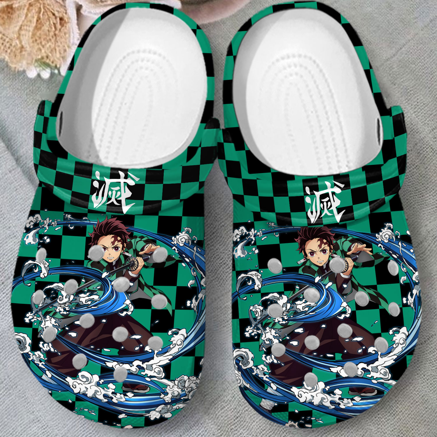 Kamado Tanjiro Demon Slayer Anime Crocs Crocband Clogs Shoes Comfortable For Men Women and Kids - Image 4