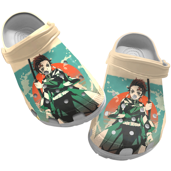 Kamado Tanjiro Demon Slayer Anime Crocs Crocband Clogs Shoes Comfortable For Men Women and Kids