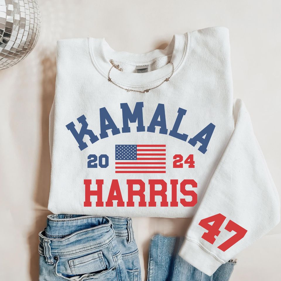 Kamala Harris 47 Crewneck Sweatshirt, Kamala 2024 Sweatshirt