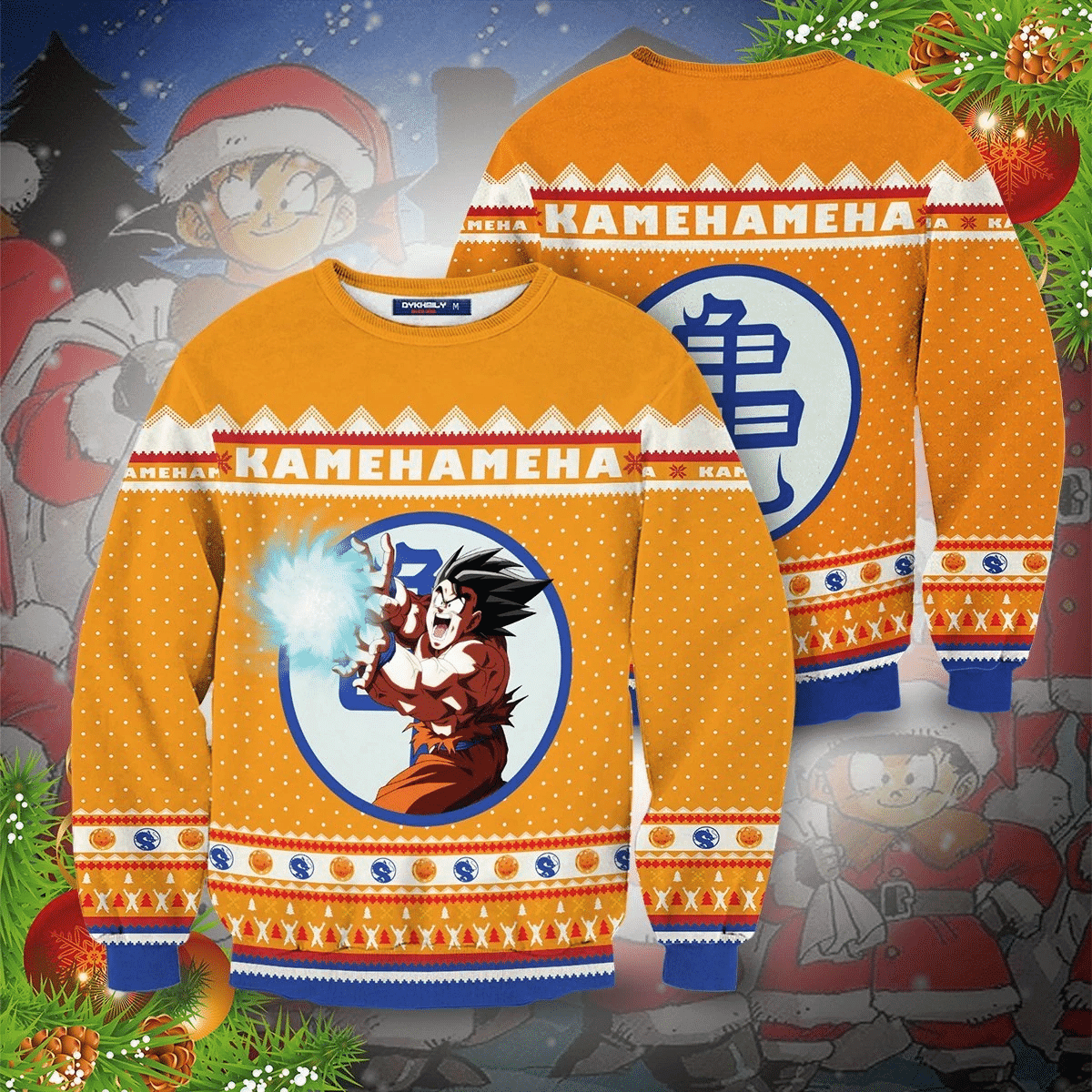 Kamehameha Ugly Christmas Sweater Adult 3D Funny Matching for family
