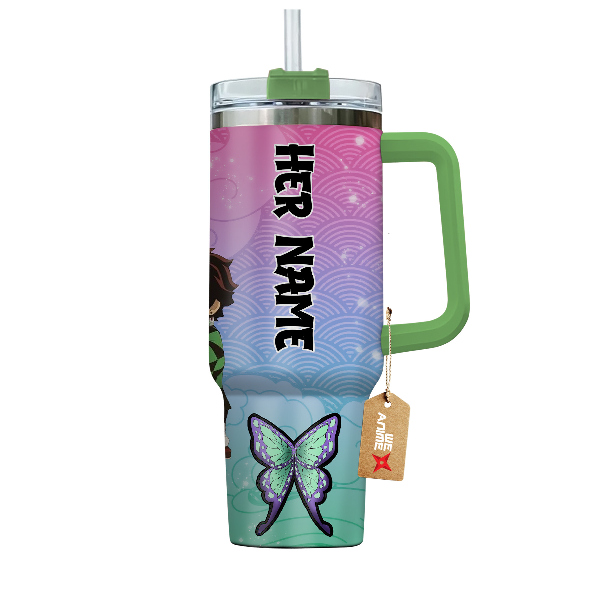 Kanao Tsuyuri Demon Slayer Anime Valentine Custom Stanley Cup 40 oz 30 oz Tumbler With HandleTVC2301167 - Image 4