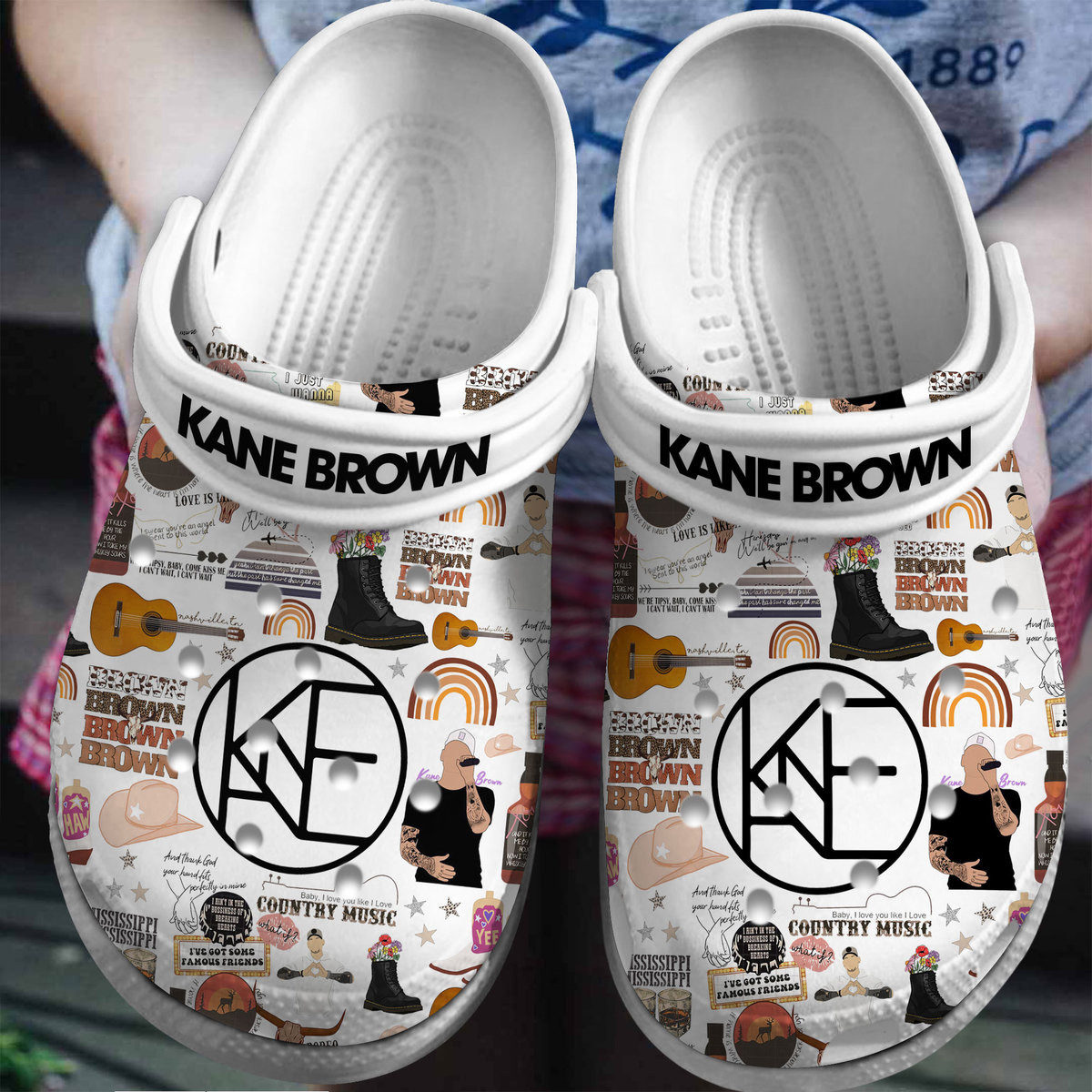 Kane Brown Music Crocs Crocband Clogs Shoes Comfortable For Men Women and Kids