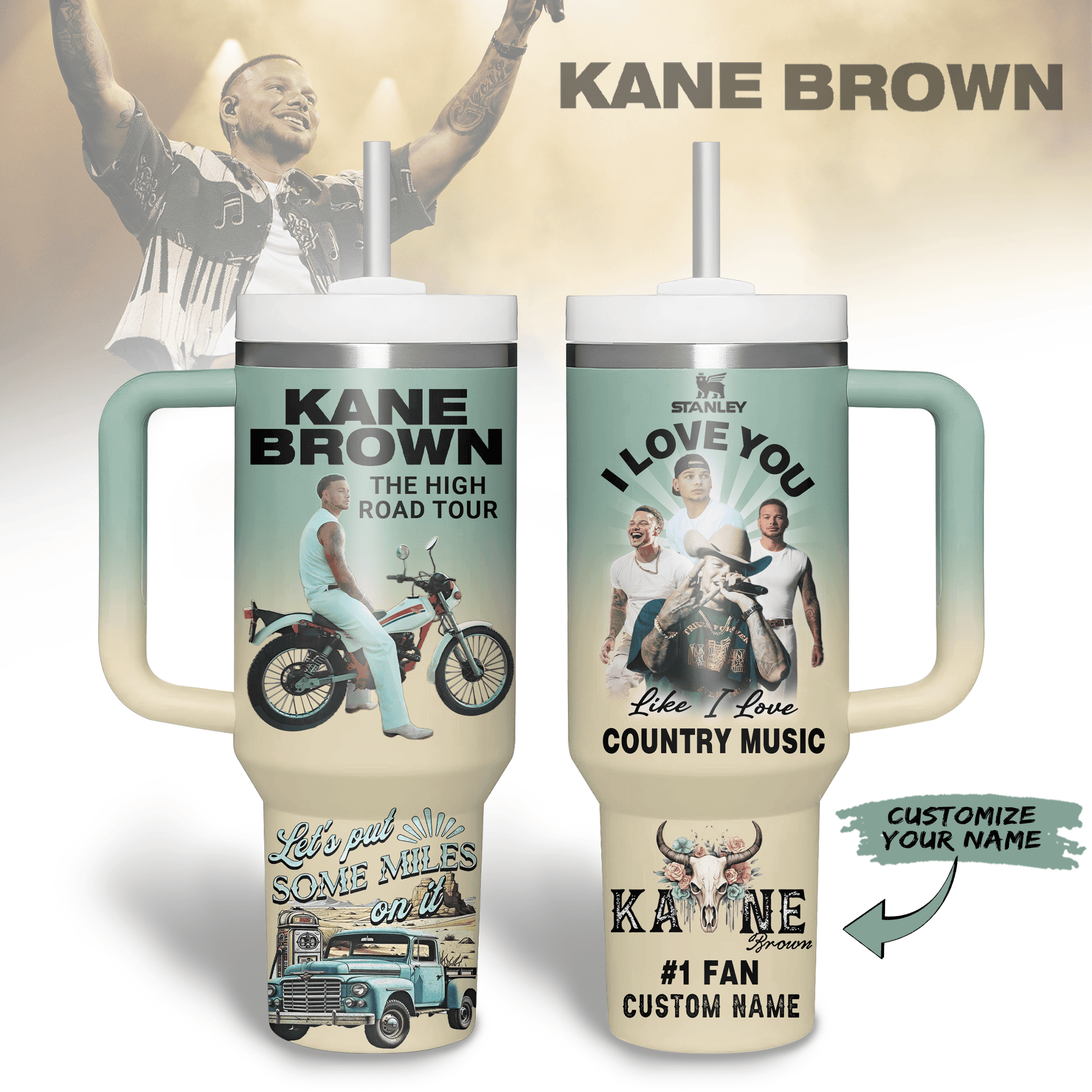 Kane Brown Music Custom Stanley Cup 40 oz 30 oz Tumbler With HandleTVC2301280