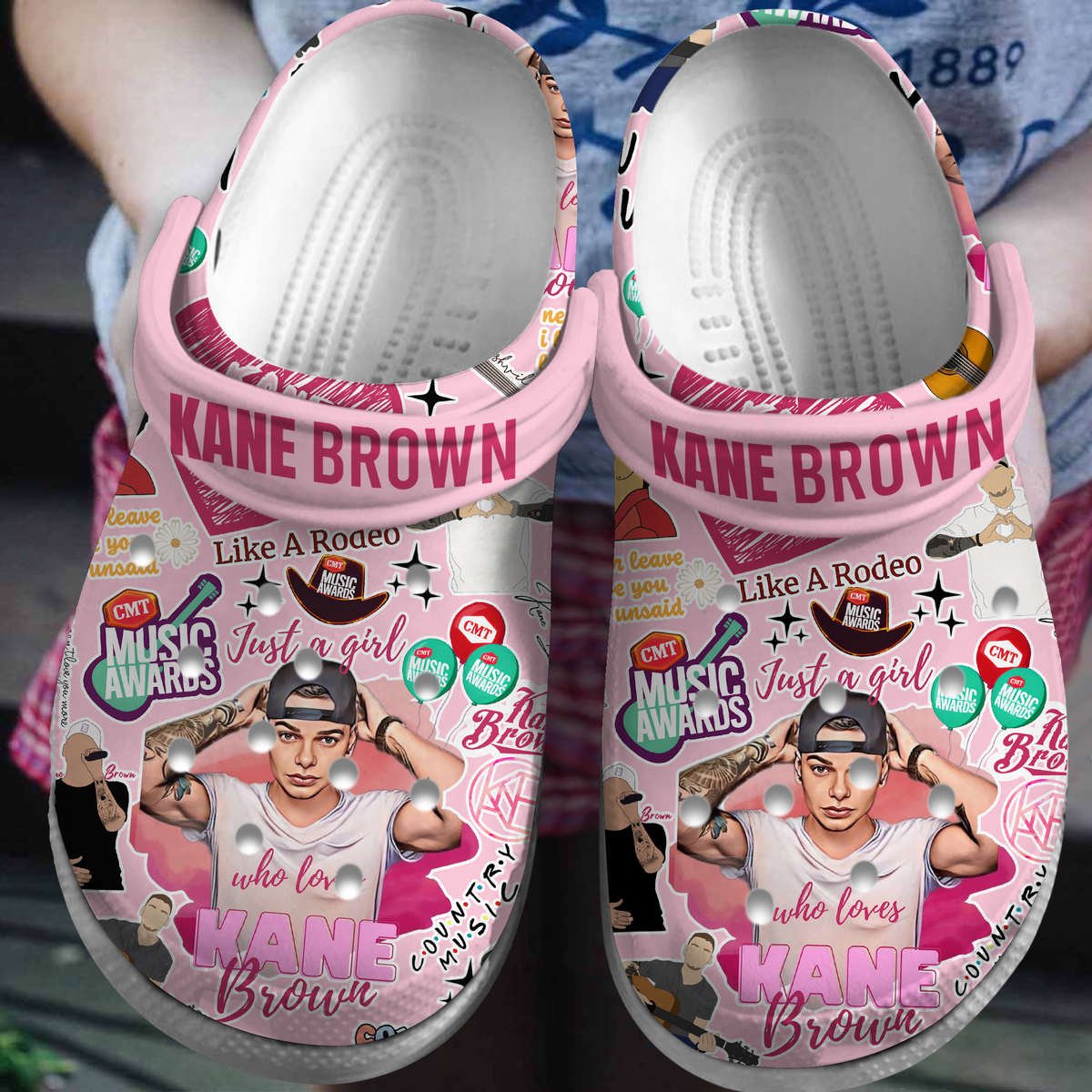 Kane Brown Singer Music Crocs Crocband Clogs Shoes Comfortable For Men Women and Kids
