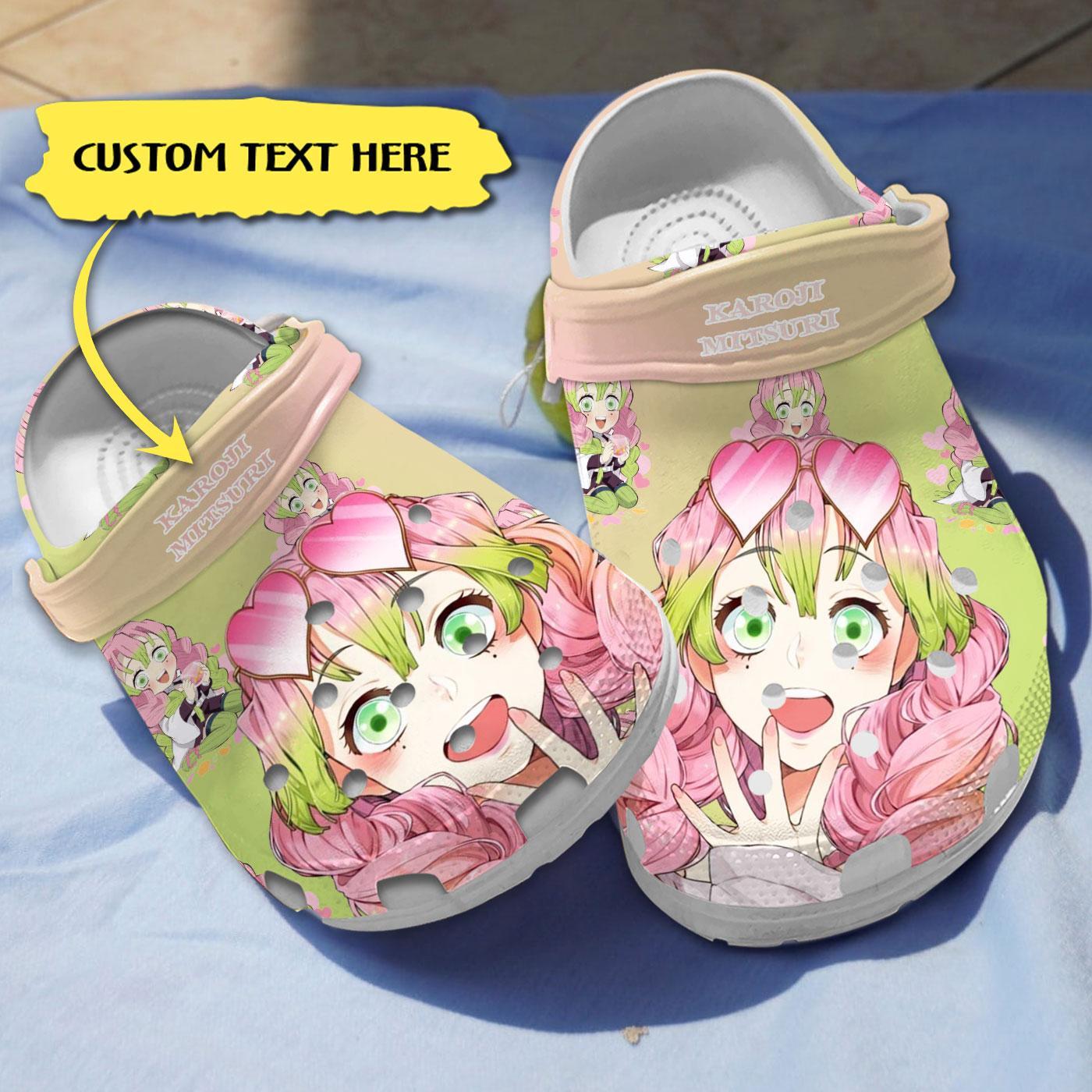 Kanroji Mitsuri Demon Slayer Anime Crocs Crocband Clogs Shoes Comfortable For Men Women and Kids