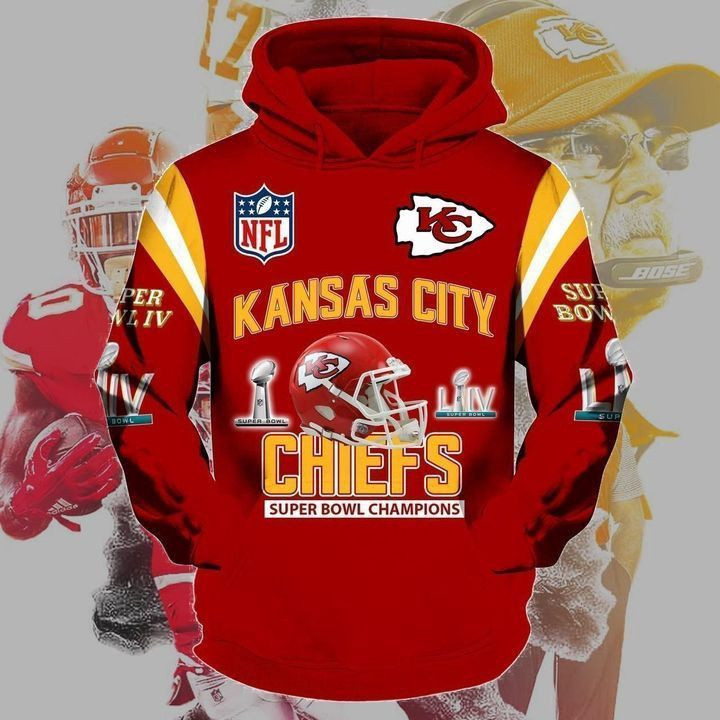 KANSAS CITY CHIEFS 3D All Over Print Hoodie, Zip Hoodie
