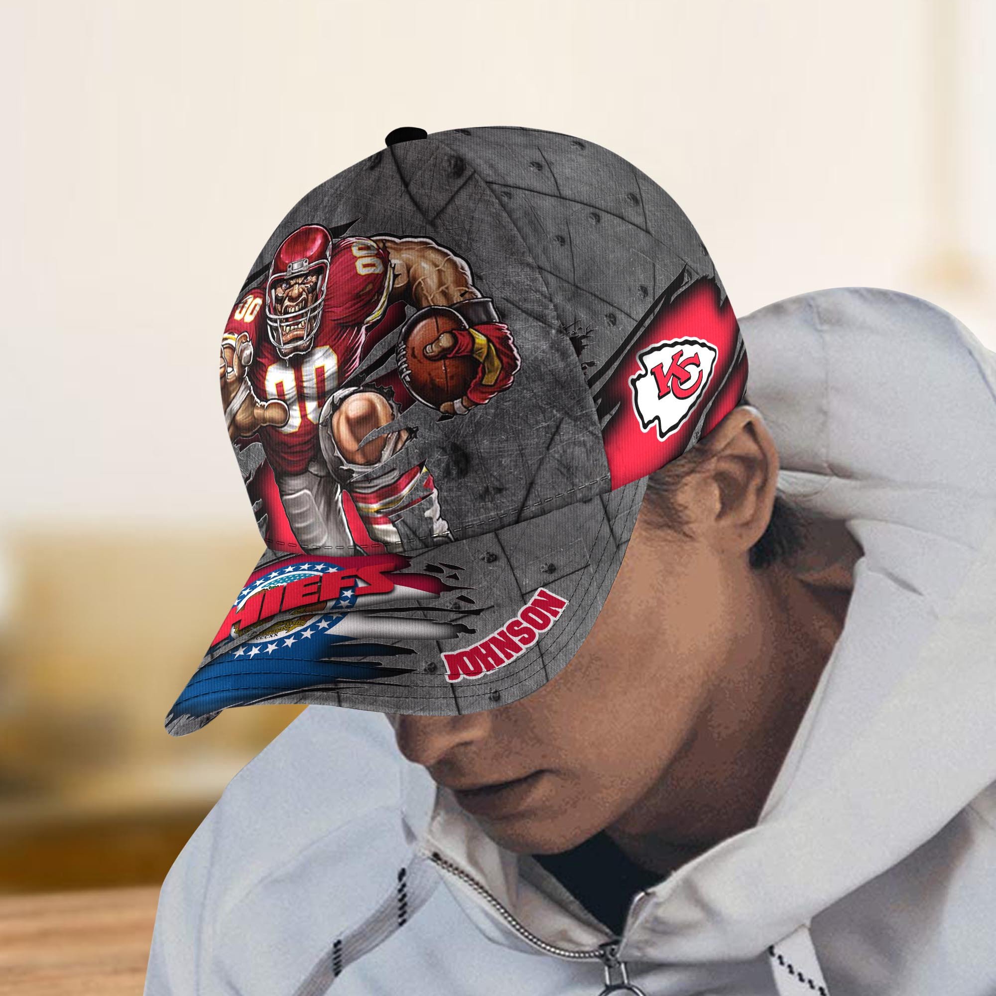 Kansas City Chiefs Custom Name Classic Caps Trucker Hats Custom Hats Gifts For Men & Women