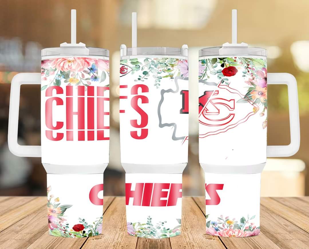 Kansas City Chiefs Floral NFL Custom Stanley Cup 40 oz 30 oz Tumbler With HandleTVC2301232