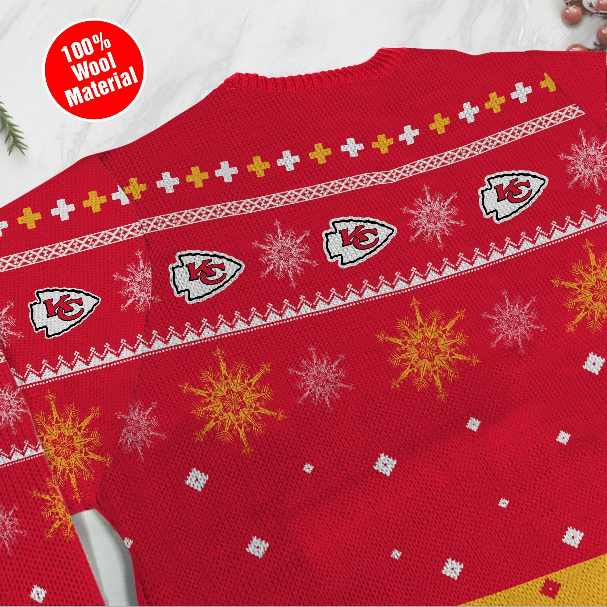 Kansas City Chiefs Funny Charlie Brown Peanuts Snoopy Ugly Christmas Sweater Adult 3D Funny Matching for family - Image 5