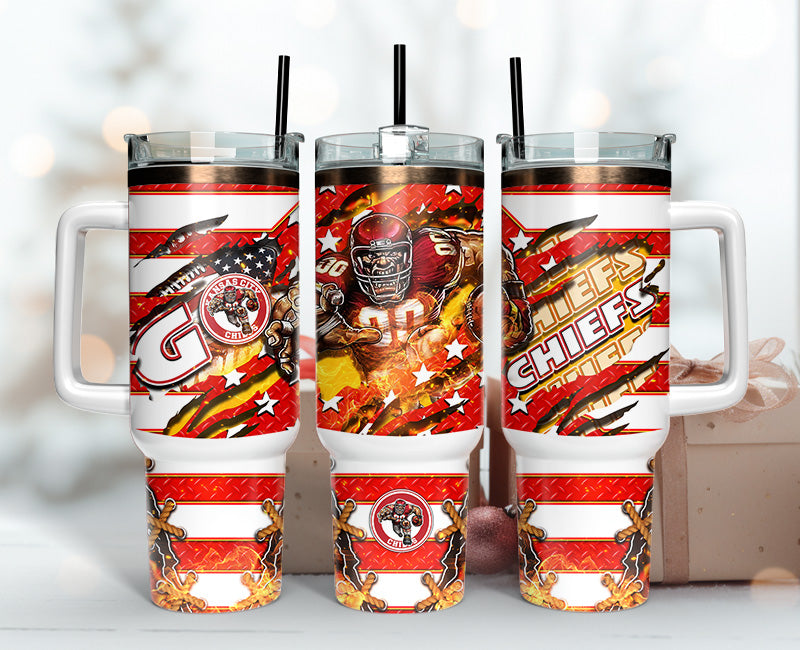 Kansas City Chiefs NFL 16 Mascot Custom Stanley Cup 40 oz 30 oz Tumbler With HandleTVC2301148