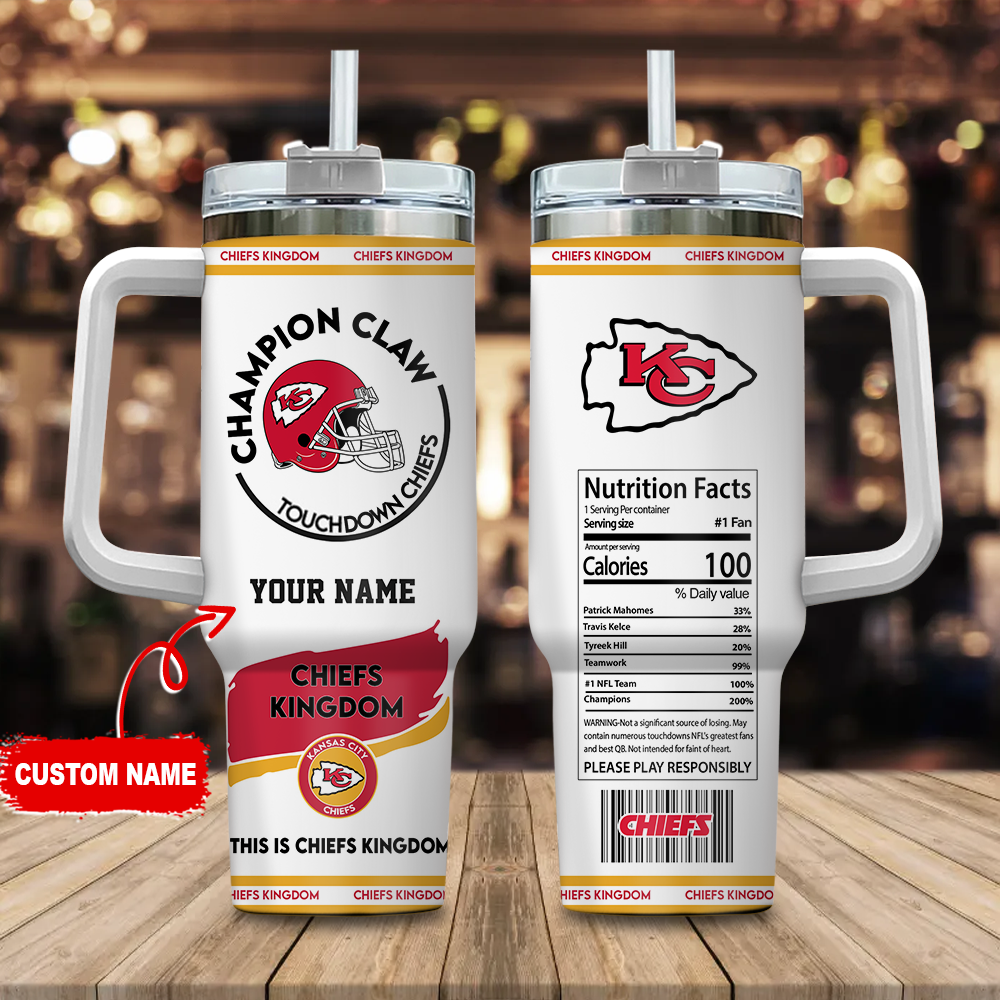 Kansas City Chiefs NFL Champion Claw Custom Stanley Cup 40 oz 30 oz Tumbler With HandleTVC230130