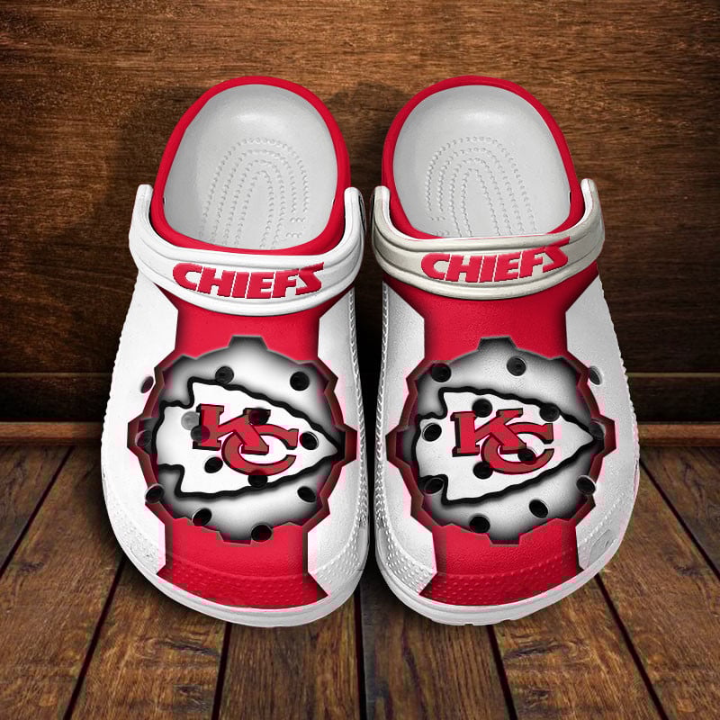 Kansas City Chiefs NFL Crocs Crocband Clogs Shoes Comfortable For Men Women and Kids