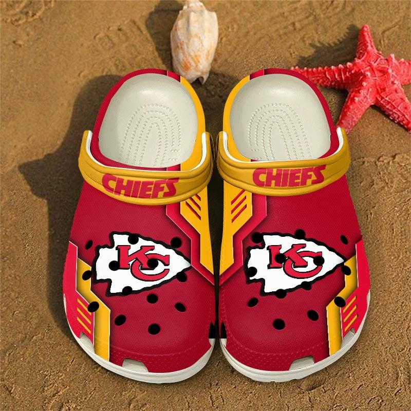 Kansas City Chiefs NFL Crocs Crocband Clogs Shoes Comfortable For Men Women and Kids