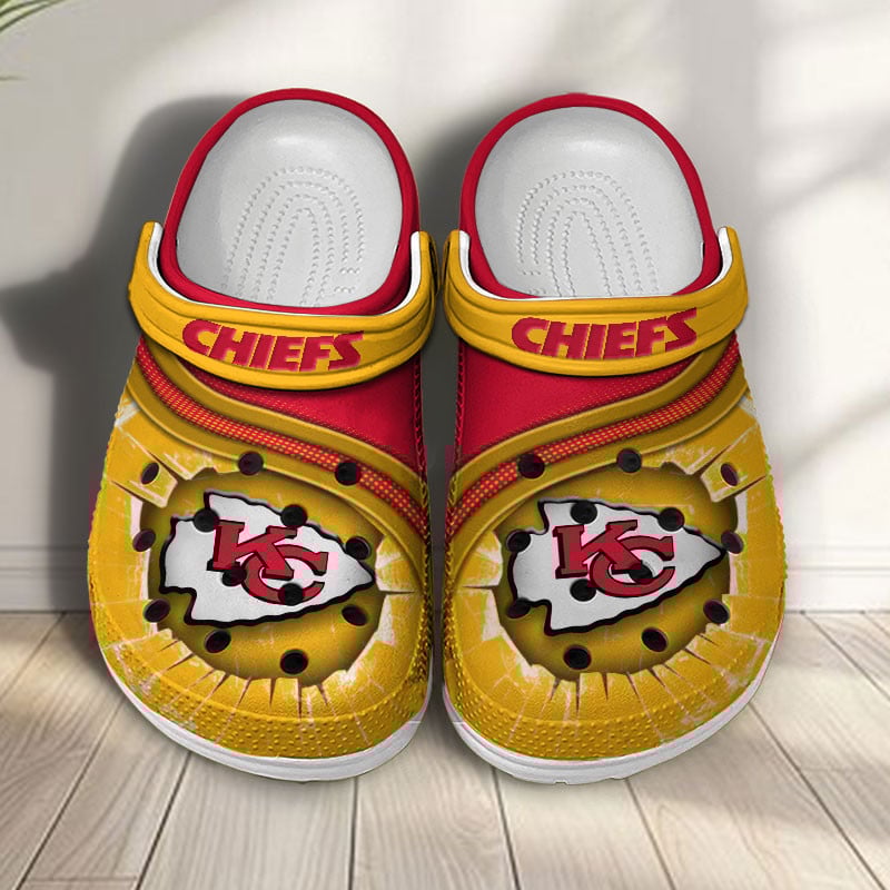 Kansas City Chiefs NFL Crocs Crocband Clogs Shoes Comfortable For Men Women and Kids