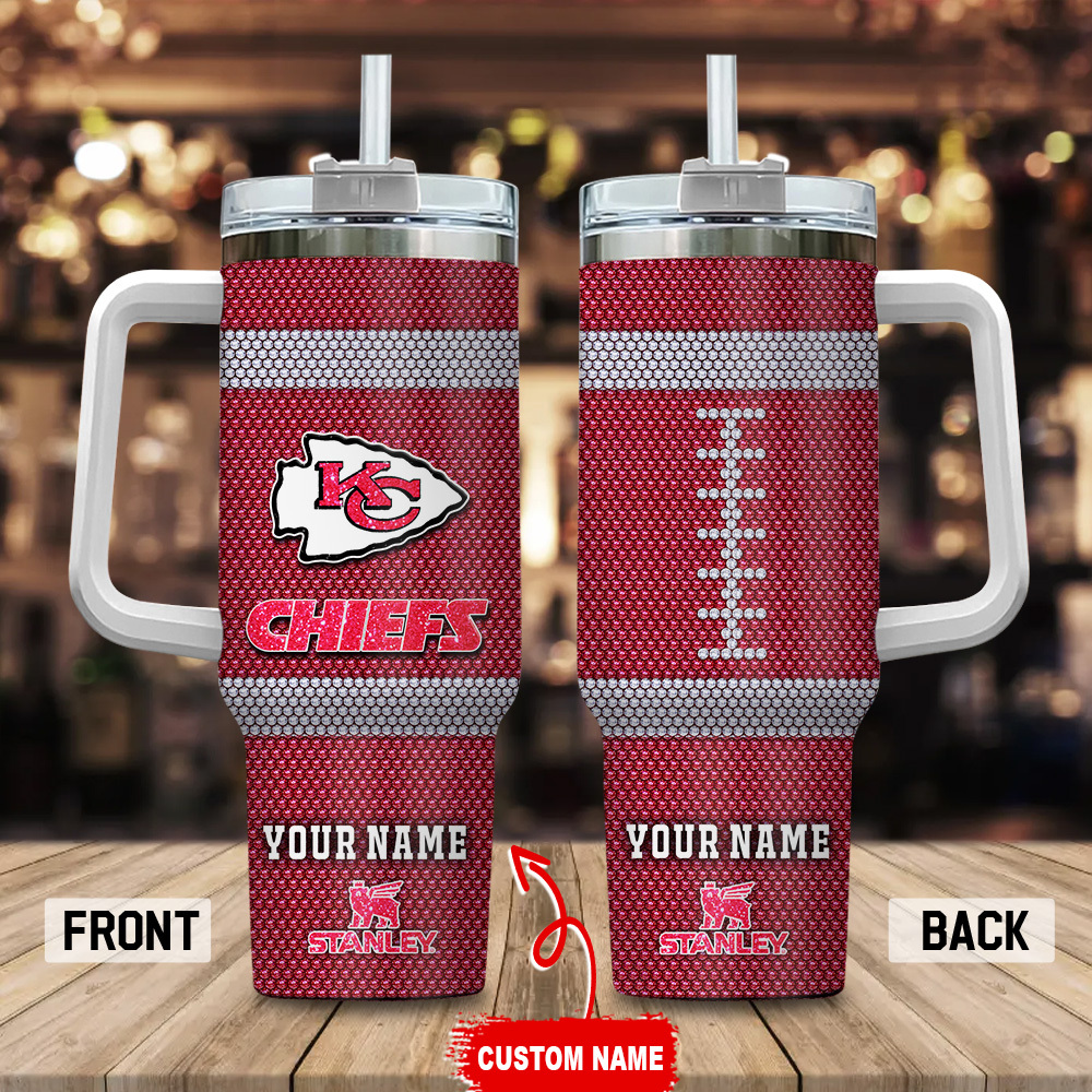 Kansas City Chiefs NFL Crystal Custom Stanley Cup 40 oz 30 oz Tumbler With HandleTVC230170