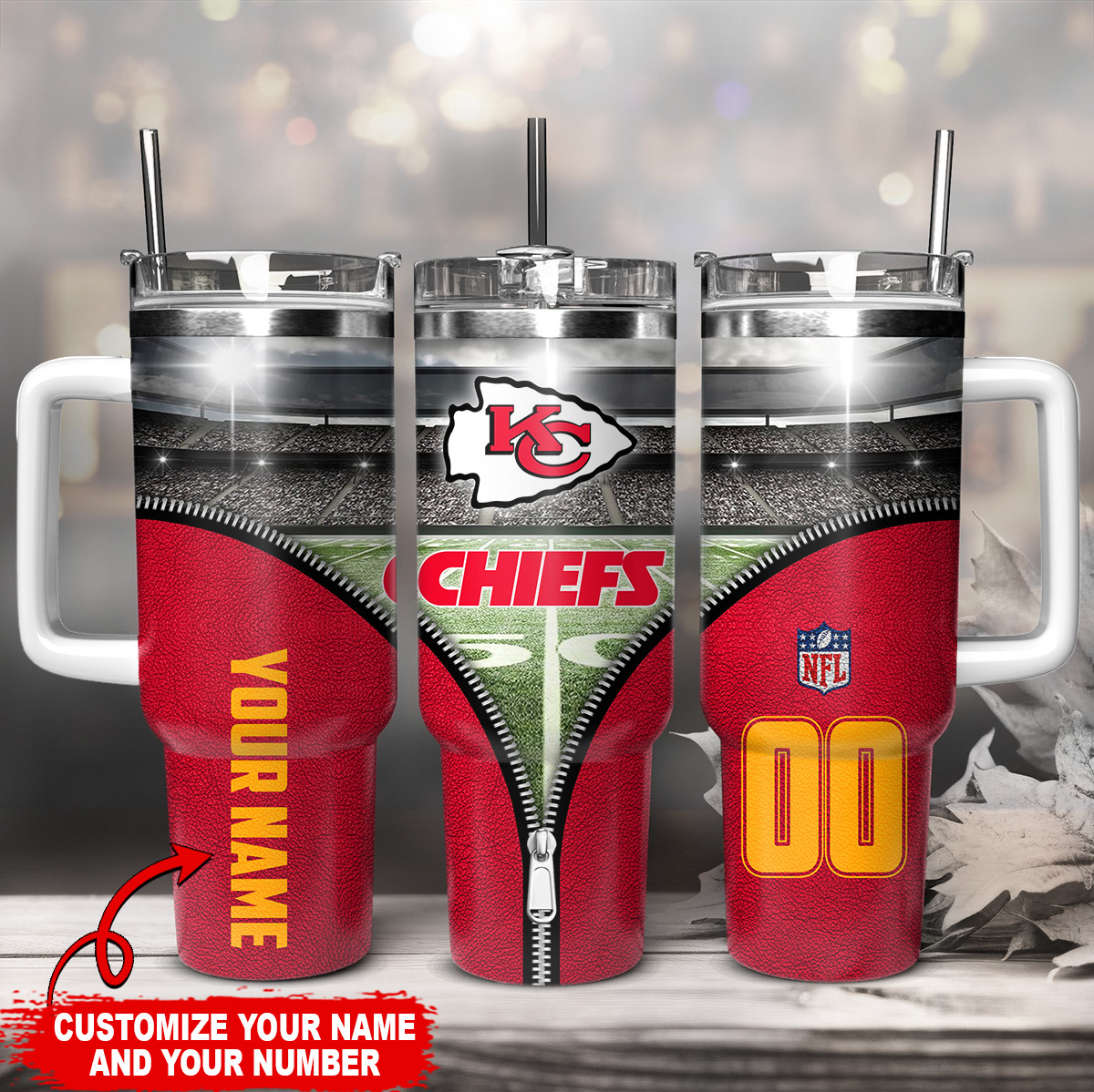 Kansas City Chiefs NFL Custom Stanley Cup 40 oz 30 oz Tumbler With HandleTVC230140