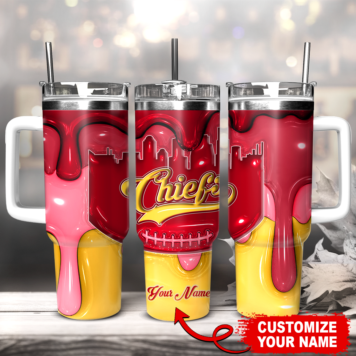 Kansas City Chiefs NFL Custom Stanley Cup 40 oz 30 oz Tumbler With HandleTVC230151
